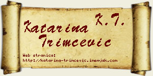 Katarina Trimčević vizit kartica